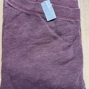 Plus Size Solid Off The Shoulder Fleece Sweatshirt / Dark Merlot / 3XL